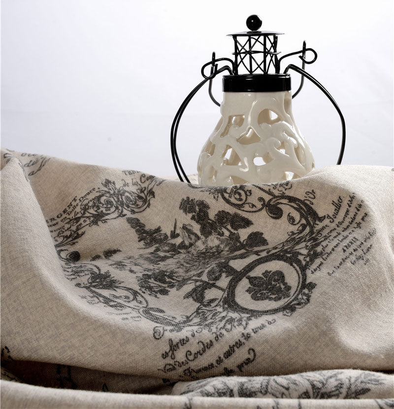 Retro Cotton Drapes Curtains